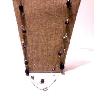 Christopher & Banks Blue Beaded Multi Station Chain Necklace NWT